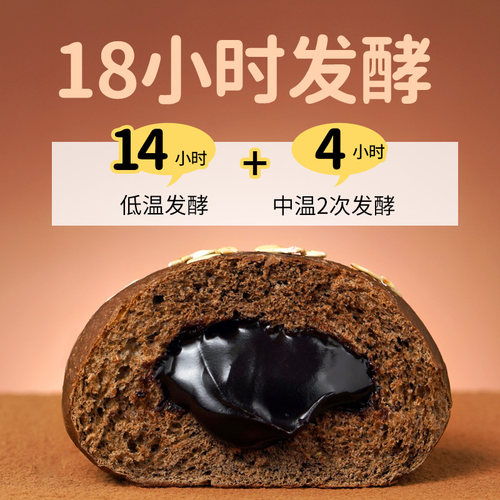 0脂肪全麦欧包巧克力面包早餐无糖精无油减0低脂代餐饱腹卡零食品 - 图3
