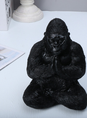 黑猩猩瑜伽摆件家居装饰