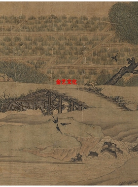 宋-马逵丰年考木图宋画农耕国