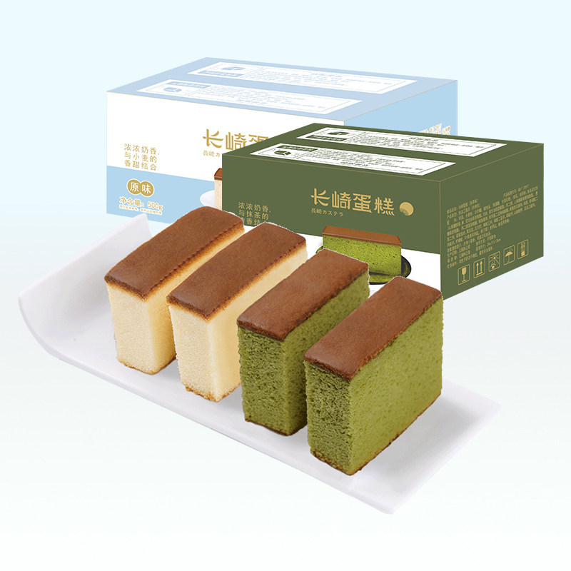 抹茶长崎蛋糕 百乐芬食品西式糕点