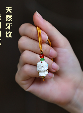 djy猛犸象牙绿度母吊坠男女项坠