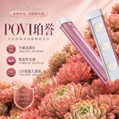 珀誉植物生长灯全光谱led绿植鹿角蕨龙舌兰防太阳光生长补光灯 - 图2