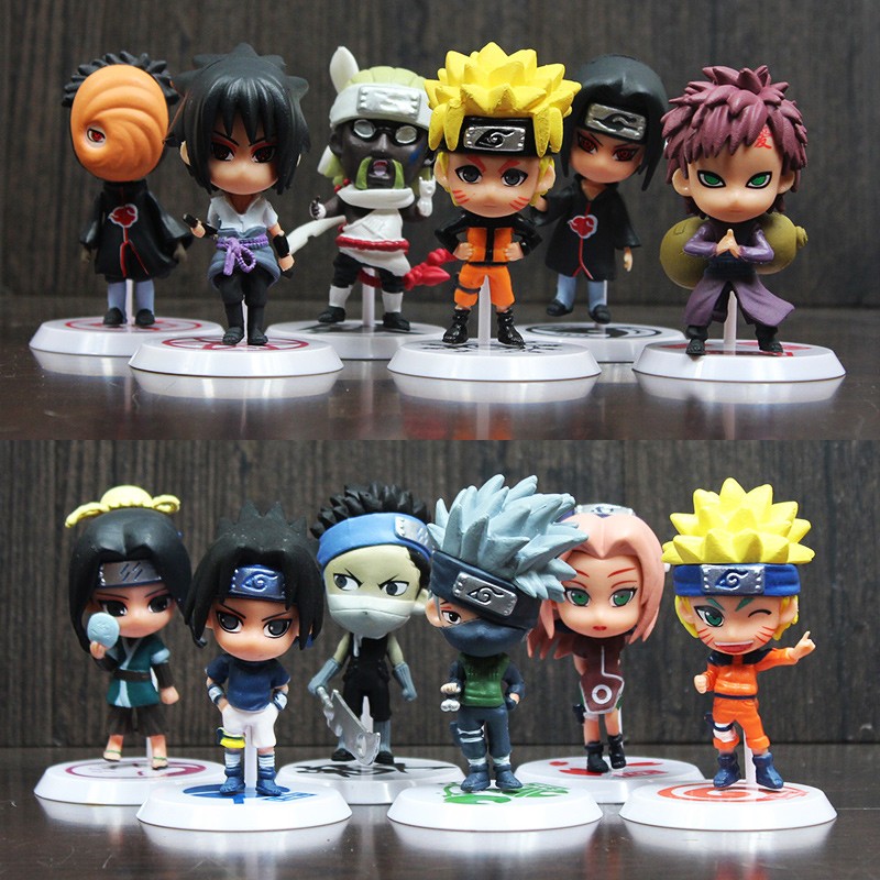 鸣人佐助小樱卡卡西手办公仔摆件模型男孩生日蛋糕装饰插件插牌 - 图0