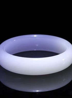 新疆金丝玉紫罗兰色旺夫半紫色手镯玉石女款气质玉镯子