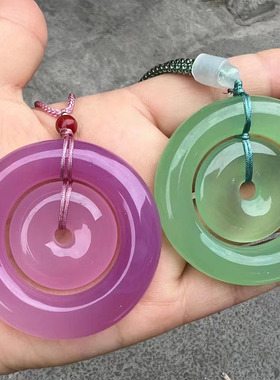 小清新毛衣项链玉石帝王紫