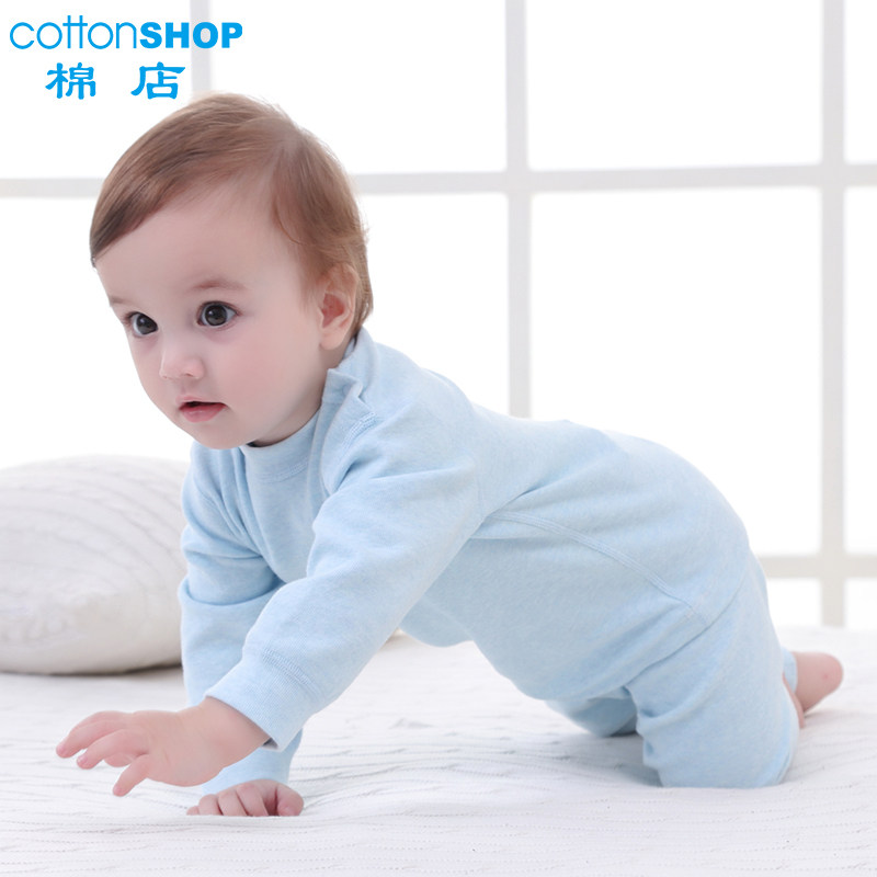 棉店婴儿内衣套装春秋纯棉空调服 cottonshop内衣套装