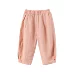 L Ma Quần-cotton cho trẻ em và quần cotton rộng Quần nữ giản dị màu đỏ hè hè hè Quần bố-mẹ mới - Trang phục dành cho cha mẹ và con Trang phục dành cho cha mẹ và con