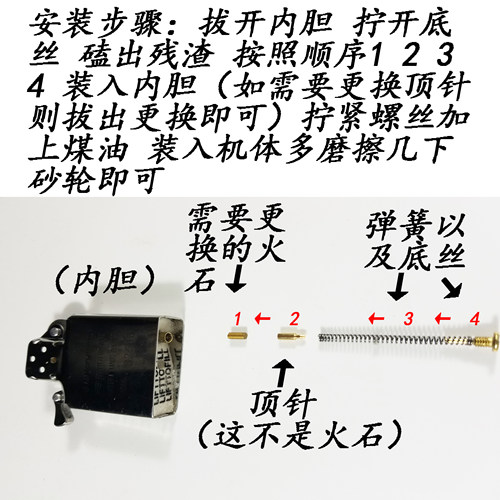 打火石zipp打火石老式通用煤油打火机火石电石火花石四色瓶包邮 - 图1