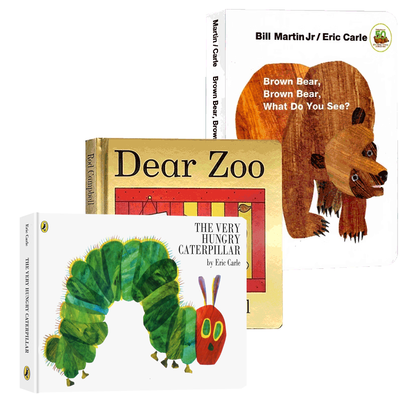 Brown Bear What Do You See/Dear Zoo/The Very Hungry Caterpillar动物园饥饿好饿的毛毛虫棕色的熊英文原版绘本纸板书dearzoo-图3