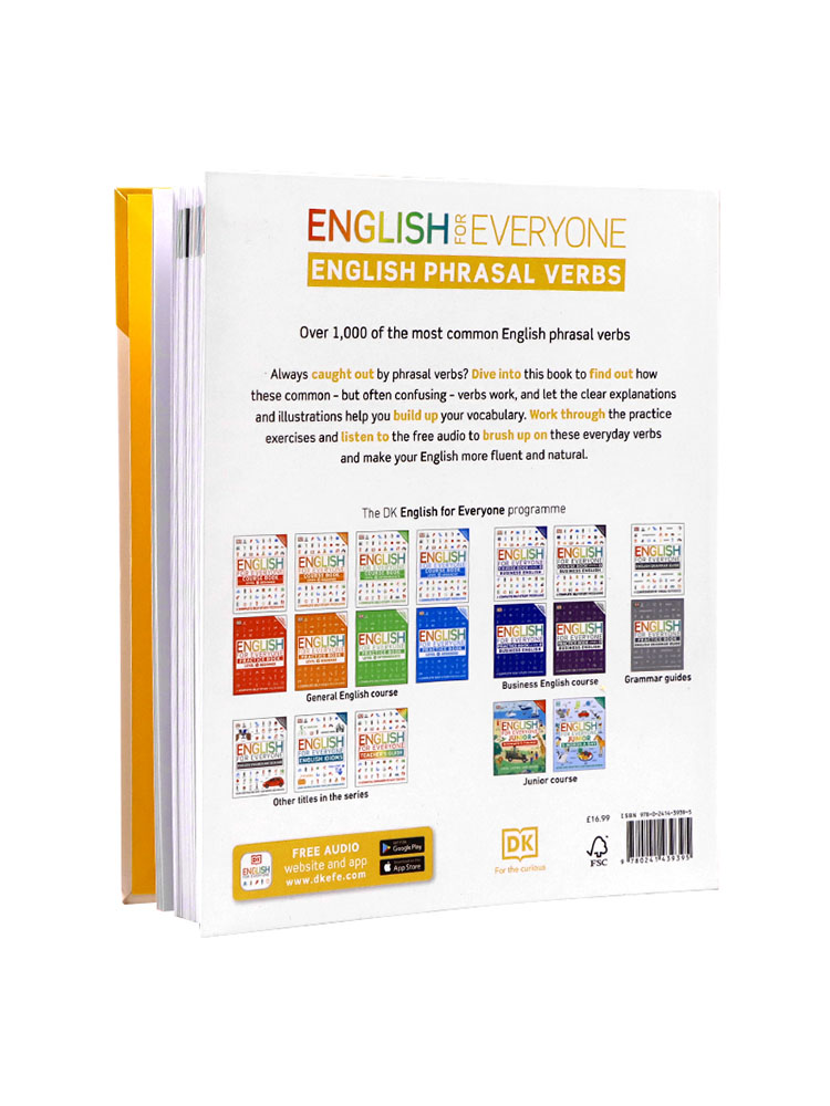 动词短语 DK人人学英语 English for Everyone English Phrasal Verbs 学生自学指南 英语学习工具书图解参考书 带答案音频软精装 - 图0