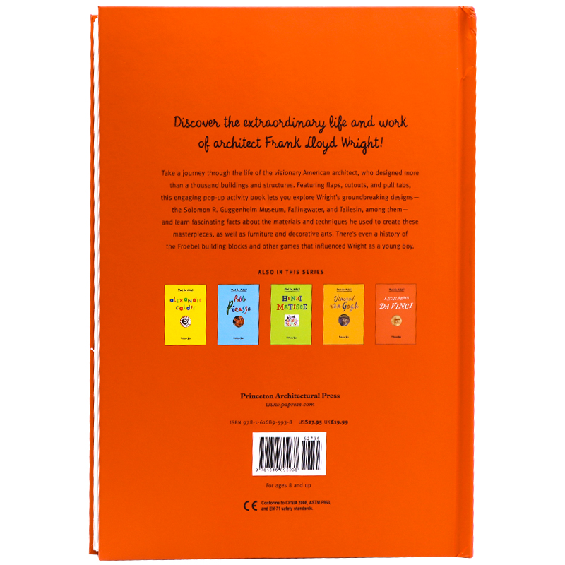 遇见艺术家儿童艺术立体系列弗兰克·劳埃德·赖特Meet the Architect Frank Lloyd Wright英文原版建筑艺术启蒙精装立体翻翻书-图1