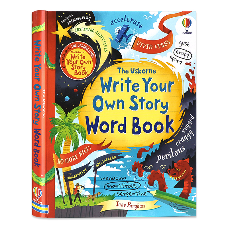 Usborne 如何写一个精彩的故事 英文原版 Write your own story word book 词汇工具书 儿童趣味插图英文学习指南 英语写作小技巧
