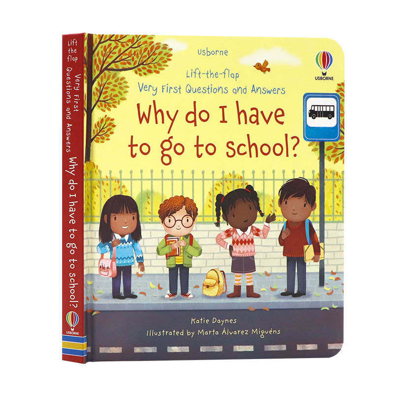 Usborne问与答系列立体翻翻书为什么要上学 Why do I have to go to school? 英文原版绘本幼儿童科普百科英语读物纸板书 - 图3