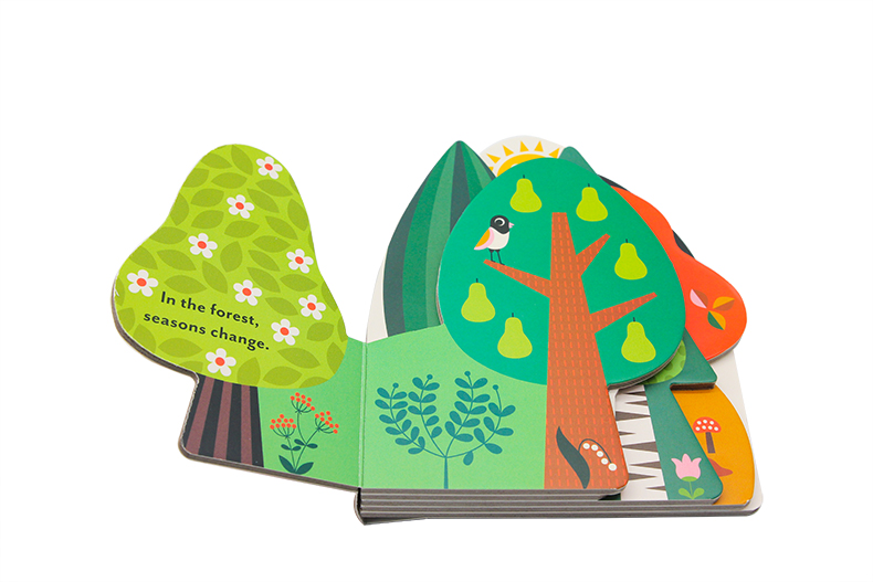 森林四季 英文原版 Bookscape Board Books A Forest's Seasons 儿童英语启蒙造型纸板书 亲子互动异形游戏玩具书绘本四季认知启蒙 - 图1