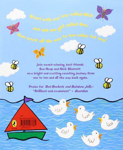 英文原版绘本 名家Nick Sharratt 4册 One to Ten and Back Again 数数 幼儿童英语读物读本早教启蒙图画书 吴敏兰书单 平装大开本 - 图0