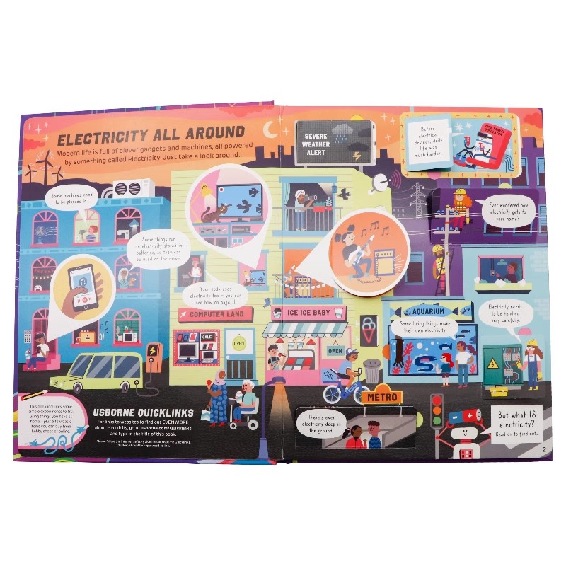 Usborne出品 它是如何运作的6册英文原版 How It Works Electricity/light/Sound/Money 声音是如何传播的 光的工作原理纸板翻翻书 - 图2