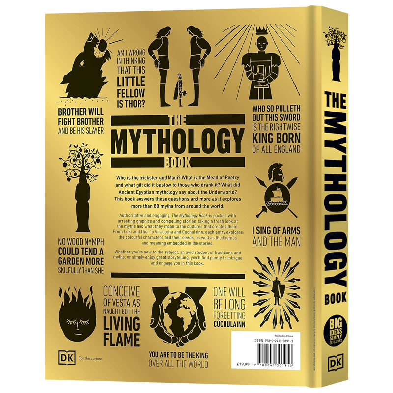 现货DK神话百科 英文原版 The Mythology Book: Big Ideas Simply Explained 图文解读神话传说起源历史 精装儿童神话科普百科全书 - 图0