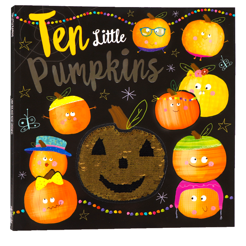 十个小南瓜 英文原版绘本 Ten Little Pumpkins 万圣节主题绘本 亲子共读节日启蒙认知图画书儿童英语早教启蒙趣味读物 平装大开