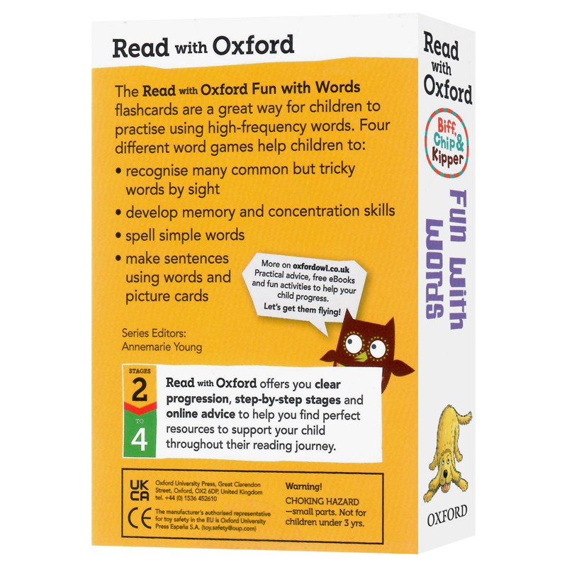 有趣的单词抽认卡英文原版卡片Read with Oxford: Stages 2-4: Biff, Chip and Kipper: Fun With Words Flashcards儿童英语早教书 - 图0