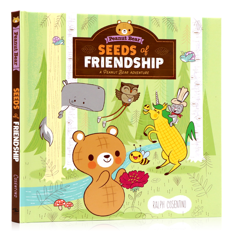 友谊的种子英文原版绘本 Seeds of Friendship A Peanut Bear Adventure 熊的冒险儿童启蒙睡前故事书绘本友谊主题乐观与好奇心 - 图3