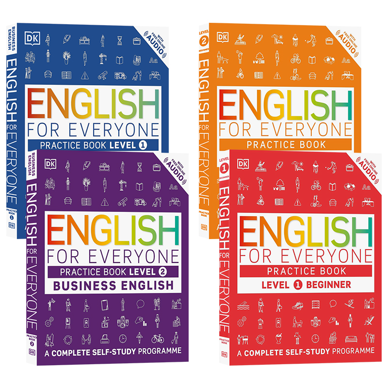 Level1-4练习册4册合集DK新视觉人人学英语高级教程带音频英文原版 English for Everyone Level 4 Advanced Practice Book 平装版 - 图3