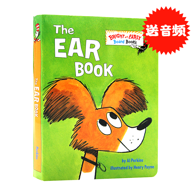 苏斯博士 Dr. Seuss耳朵书进口英文原版绘本 The Ear Book（Bright and Early Board Books）儿童纸板书宝宝身体认识启蒙绘本-图0