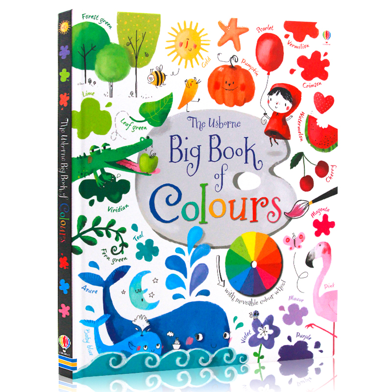 Usborne出品颜色的奥秘孩子的色彩启蒙全书Big Book of Colours色彩识别11大色系130余种彩色英文原版绘本 艺术早教认知英语纸板书 - 图0