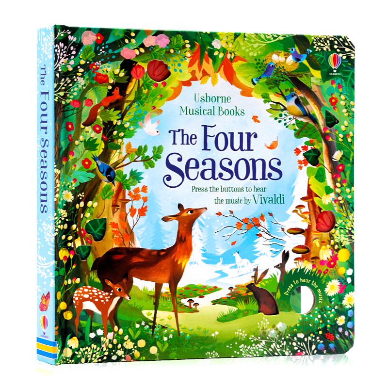 Usborne四季古典音乐发声书 Musical Books The Four Seasons英文原版儿童互动探索纸板书四季篇章幼儿艺术启蒙英语绘本进口原版-图3