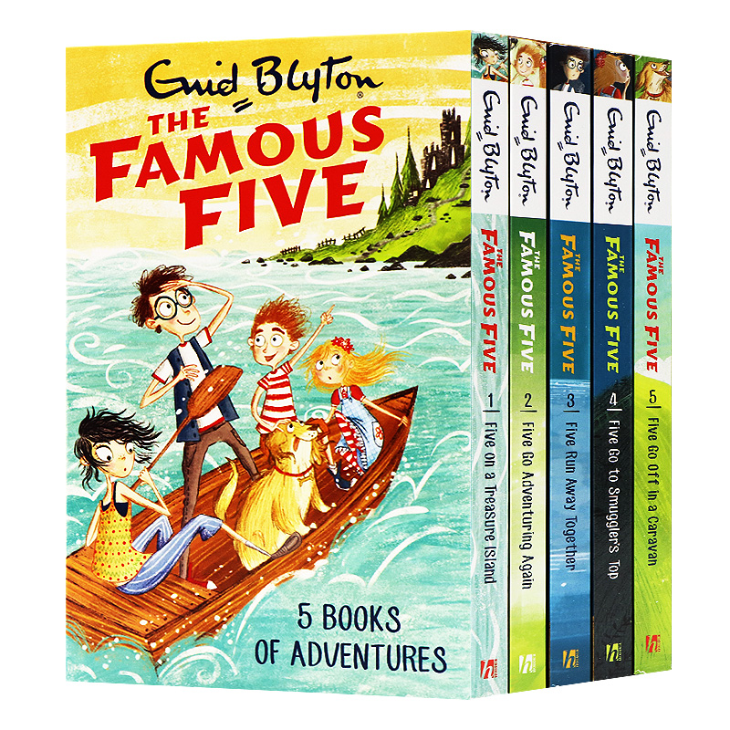 五伙伴历险记5册英文原版 Enid Blyton Famous Five 冒险解谜增强友谊英语章节书进口儿童图书青少年英语课外探险小说 - 图3