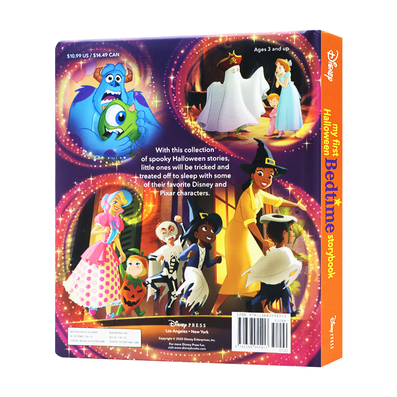 迪士尼 我的万圣节睡前故事书 英文原版 My First Halloween Bedtime Storybook 经典卡通人物童话故事书 米奇彼得潘