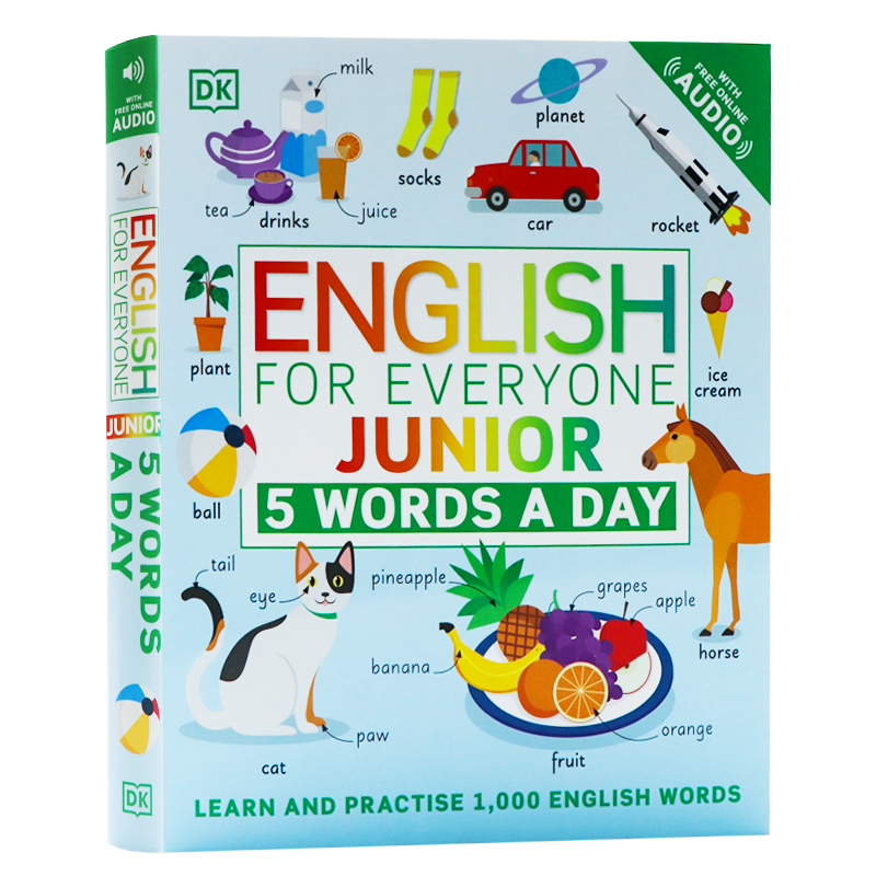 每日英语1天5单词  英文原版 English for Everyone Junior 5 Words a Day  DK人人学英语 儿童插图词汇字典图书  平装 - 图3