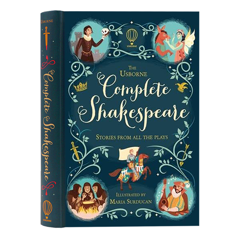 现货 Usborne系列进口英文原版绘本 Complete Shakespeare莎士比亚全集儿童版英语读物精装全彩插图版铜版纸 Maria Surducan-图3