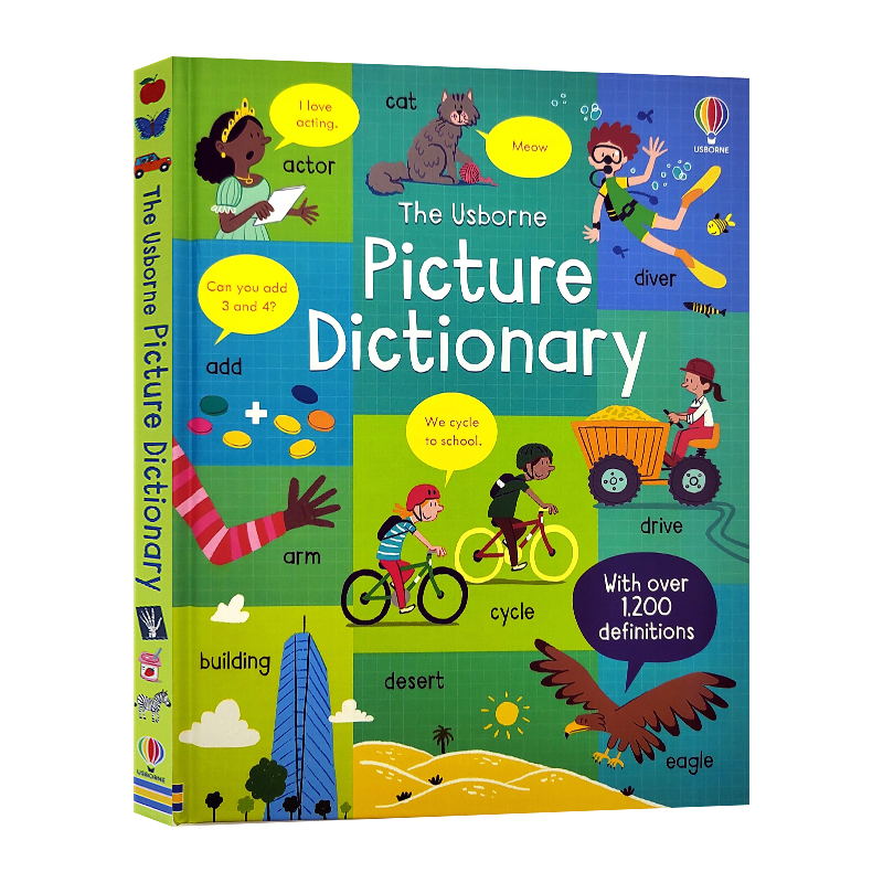 Usborne出品 儿童英语图解词典 英文原版 Picture Dictionary 单词1200+ 基础英语语法 数字星期颜色常用词 进口原版 - 图3