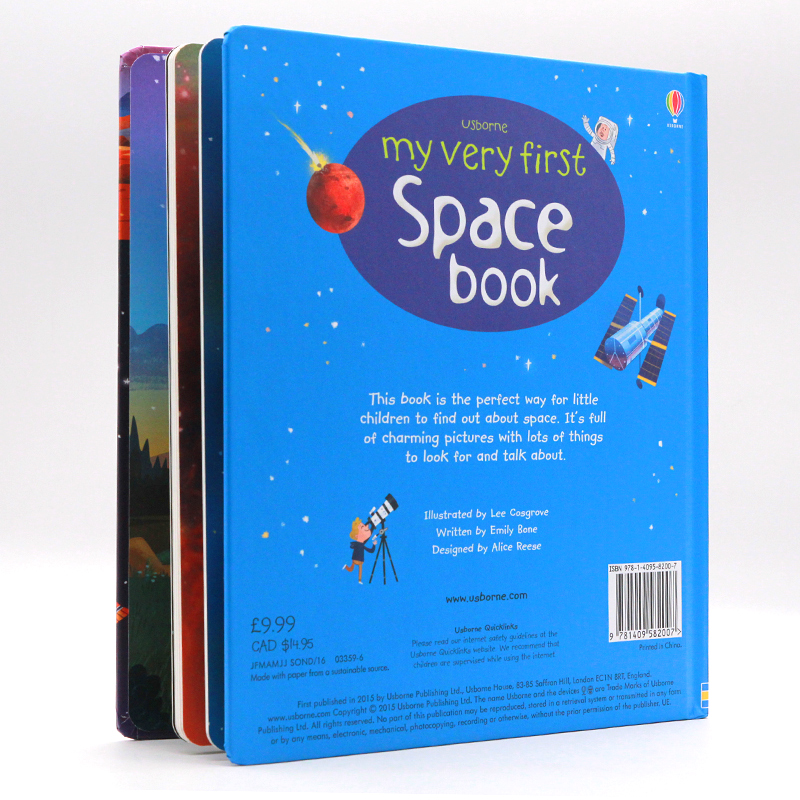 Usborne出品我的首本太空书进口英文原版绘本 my very first Space book精装纸板大开儿童科普图画书太空学生课外英语阅读-图0