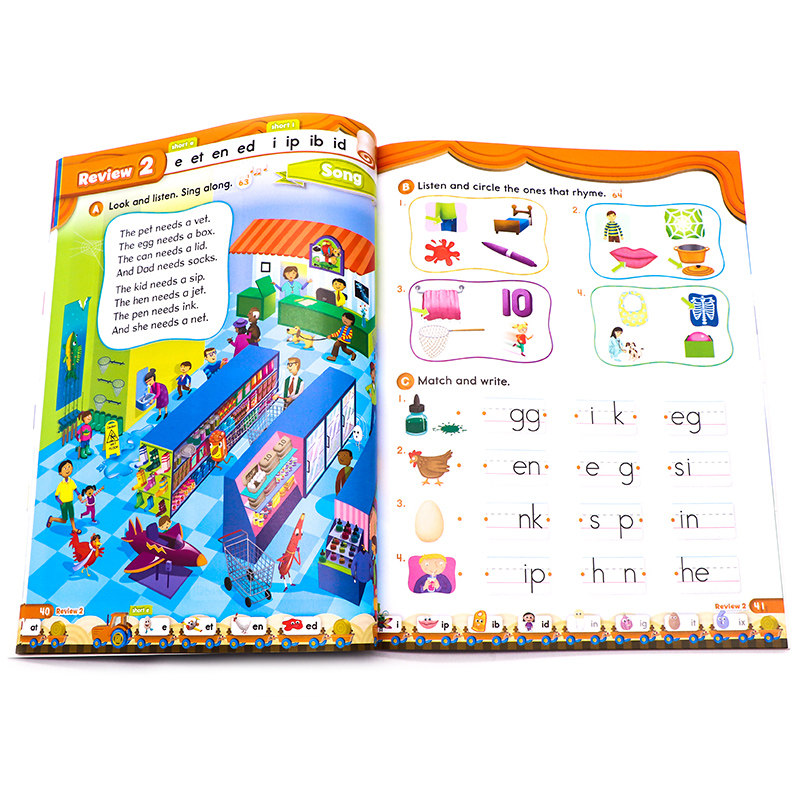 Oxford Phonics World 2级别套装课本+练习册牛津自然拼读英文原版少儿英语教材幼儿小学字母发音启蒙训练OPW学生书套装
