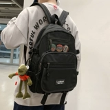 Вместительный и большой мужской тканевый модный школьный рюкзак, универсальная сумка через плечо для отдыха, в корейском стиле