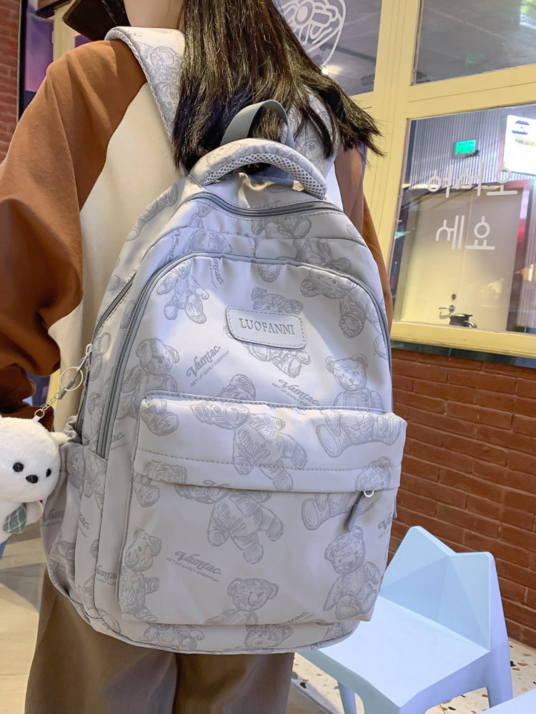 书包女中学生少女可爱涂鸦反光双肩包初中生高中生大容量校园背包,淘宝优惠券,粉丝福利购,淘宝优惠卷