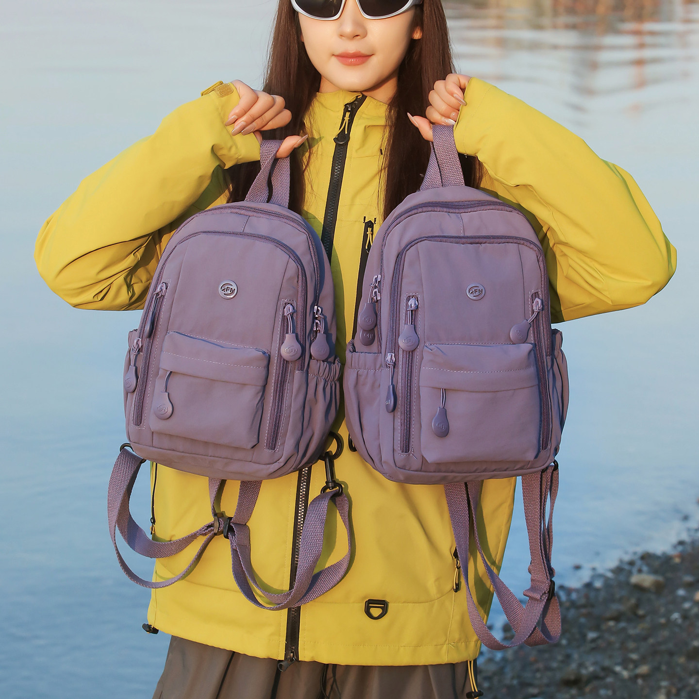Women's multifunctional chest bag for outdoor sports and leisure