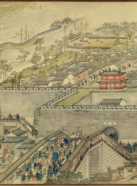 清徐扬姑苏繁华图仿古国画手卷字画礼品长卷宫廷画古代名画复制品