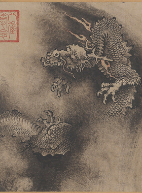 南宋陈容九龙图卷手卷花鸟画仿古国画古代名画复制品长卷字画礼品