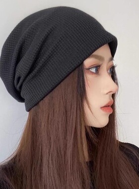 包头帽子针织帽女显脸小保暖套头