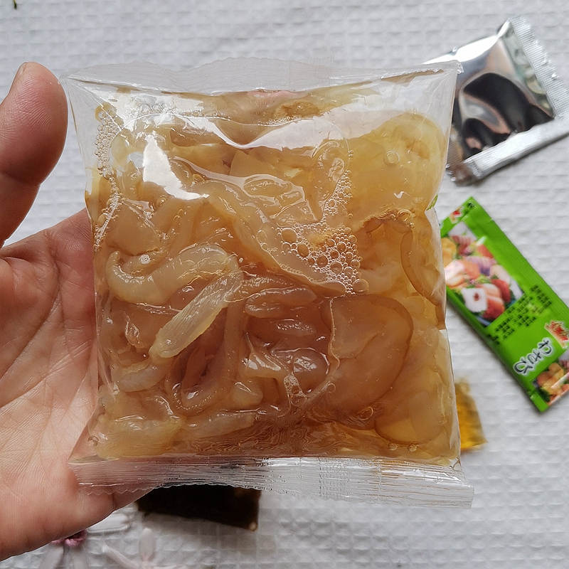 金奖哥俩好海蜇霸芥末味KTV凉拌菜冷菜自拌开袋装即食海蛰头皮丝 - 图1