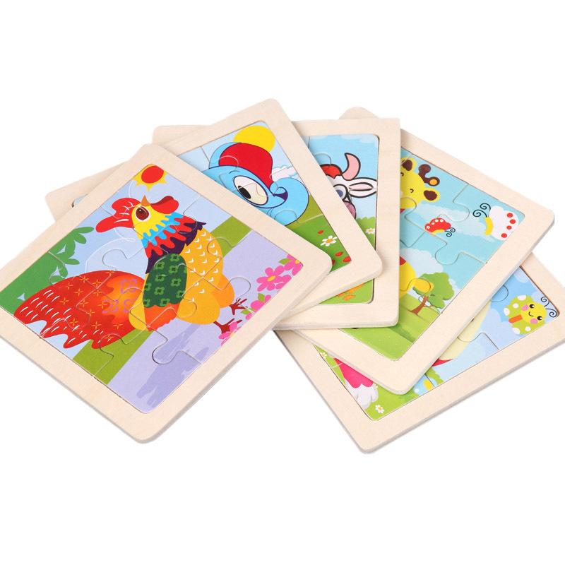 9 pieces of wooden children's jigsaw puzzle toy baby   toys - 图3