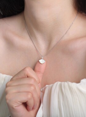 一贝子项链女独特定情简约高级轻奢贝母锁骨链女送女友情人节礼物