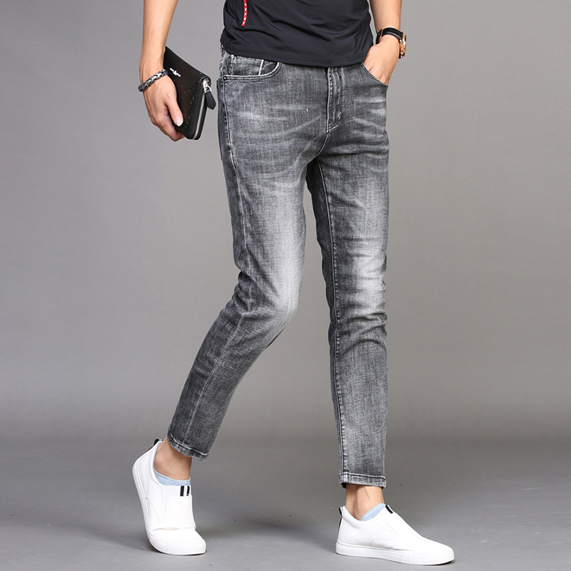 夏季九分修身小脚2023新款牛仔裤 范莉泰服饰牛仔裤