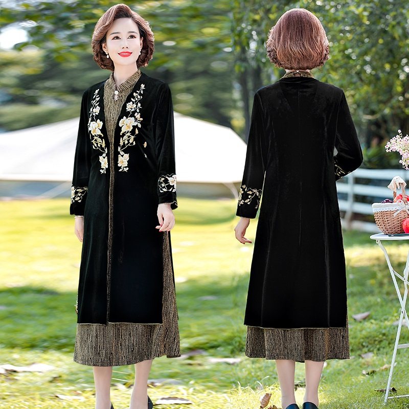 中年春秋装女装2020新款中老年洋气 浅织中老年女装