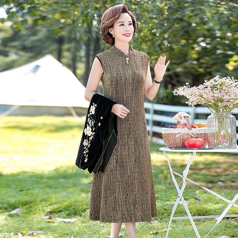 中年春秋装女装2020新款中老年洋气 浅织中老年女装