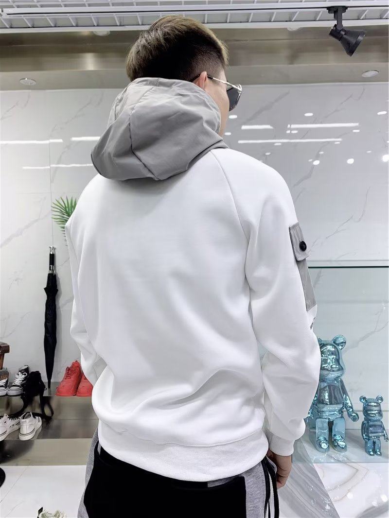 欧洲站套头连帽卫衣男潮网红ins工装长袖t恤多口袋拼接冲锋衣外套 - 图2