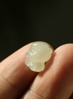 天然和田玉/缅黄 生肖猴手链 上下通孔  精致 细润 生日礼物