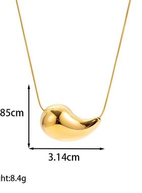 minimalist 百搭water droplet necklace 女ins风不褪色不锈钢cla